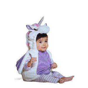 UNICORN costume 0-6 Months hooded 3 piece SET plush HALLOWEEN NWT twins triplets